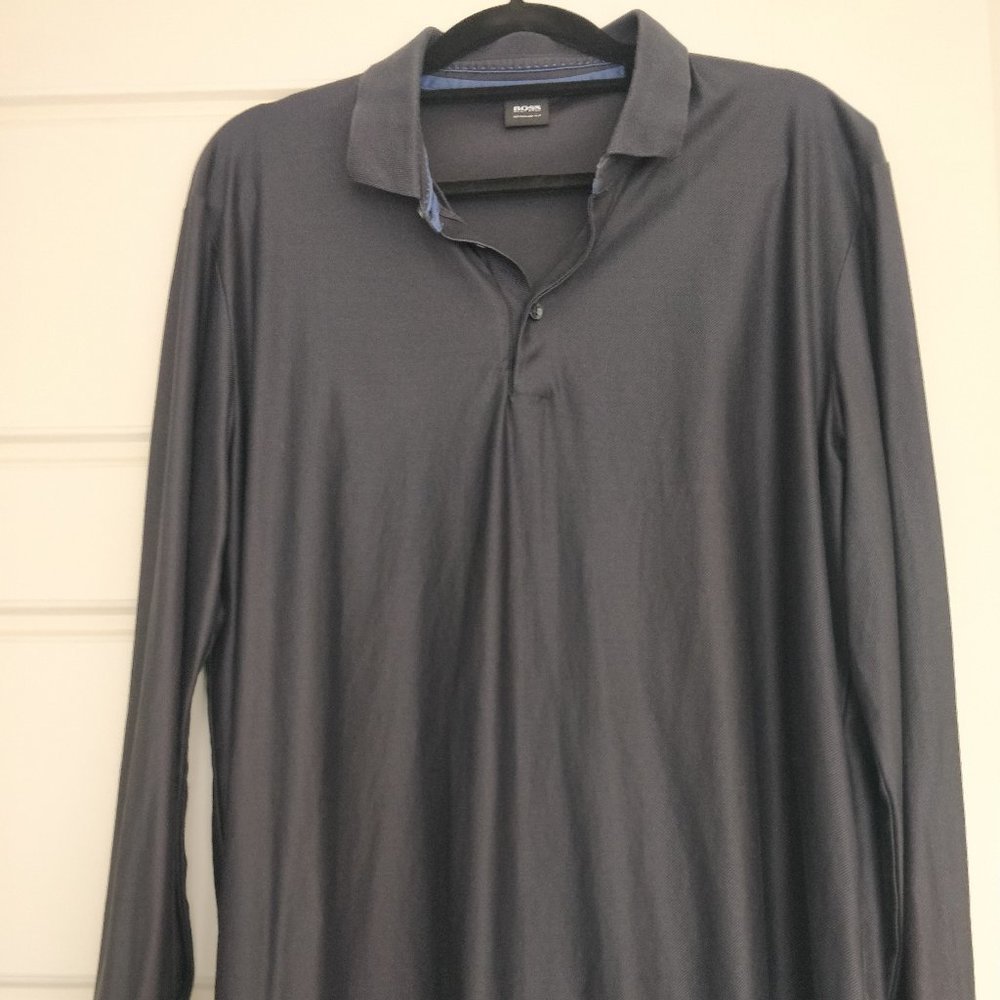 Hugo Boss Dark Navy Aelli 04 Long-Sleeve Polo - XXL
